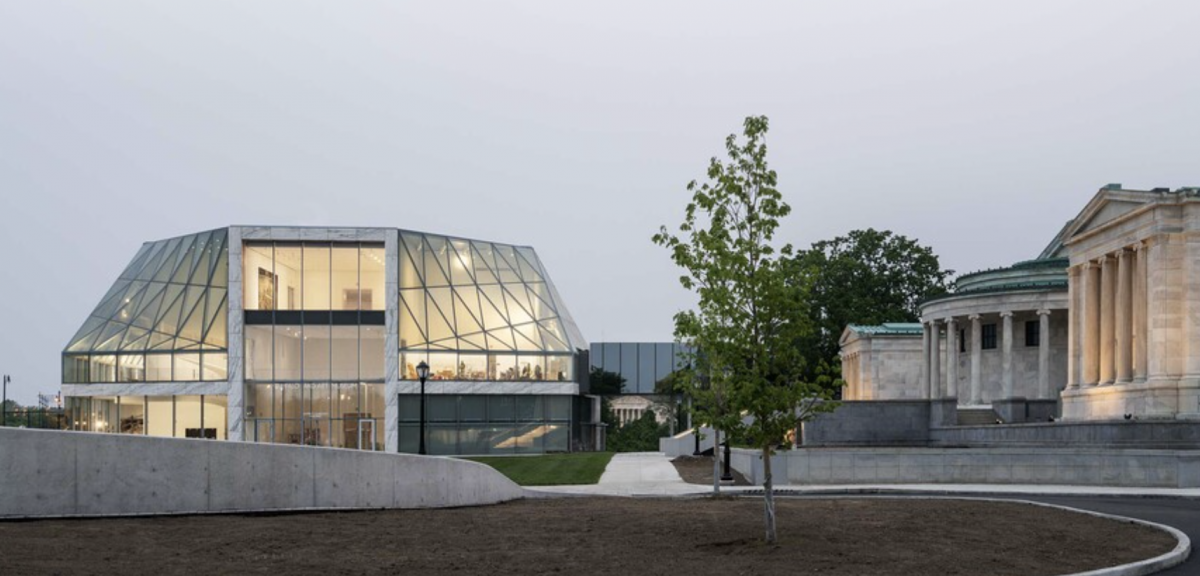 Swisspearl Soffit Promenade for Buffalo's AKG Art Museum Cladding Corp
